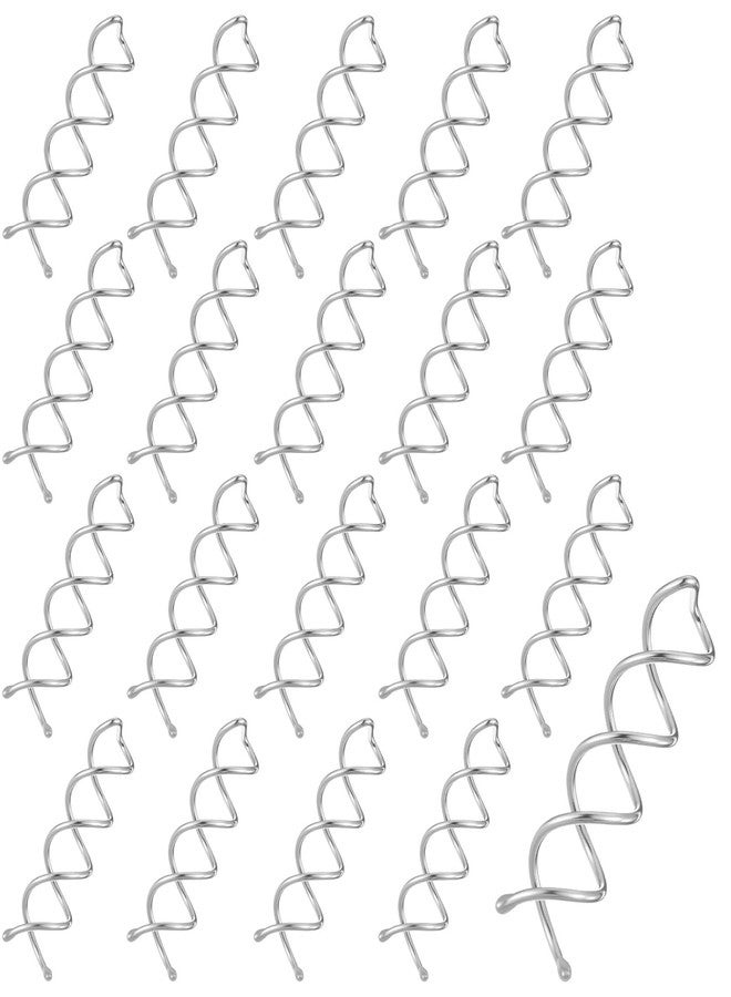 Molain 20 Pcs Spiral Hair Pins, Spiral Twist Hair Pins Spin Pins for Hair, Alloy Spirals Bobby Pins, Hair Bun Maker Bun Twist Spirals Hair Pin with Non-scratch Rounded Tips for Women (Silver) - Image 1